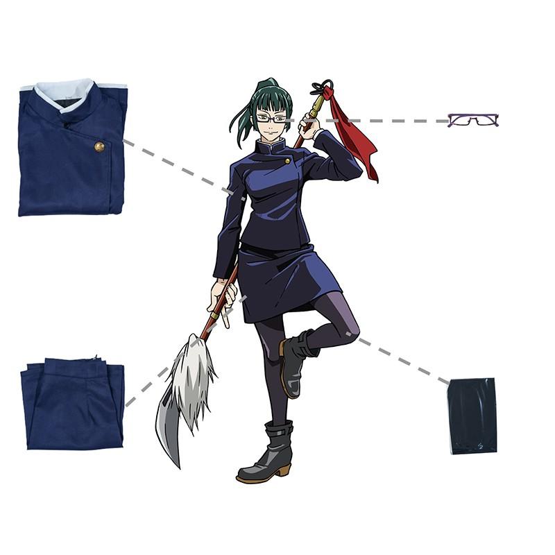 Jujutsu Kaisen Sorcery Fight Zenin Maki Uniform Cosplay Costume