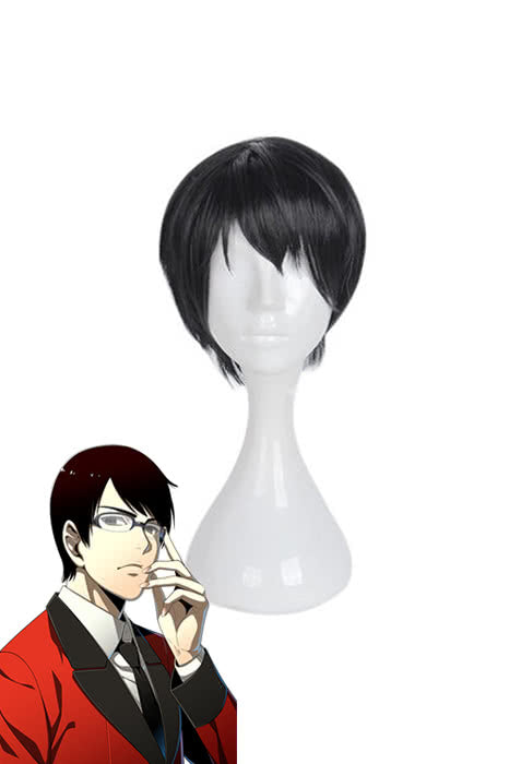 Kakegurui Kaede Manyuda Short Black Men Cosplay Wigs