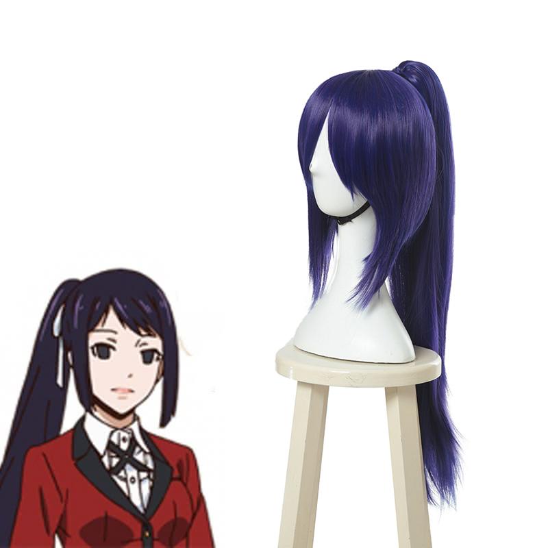 Kakegurui Sayaka Igarashi Purple Mixed Blue Long Straight Cosplay Wigs