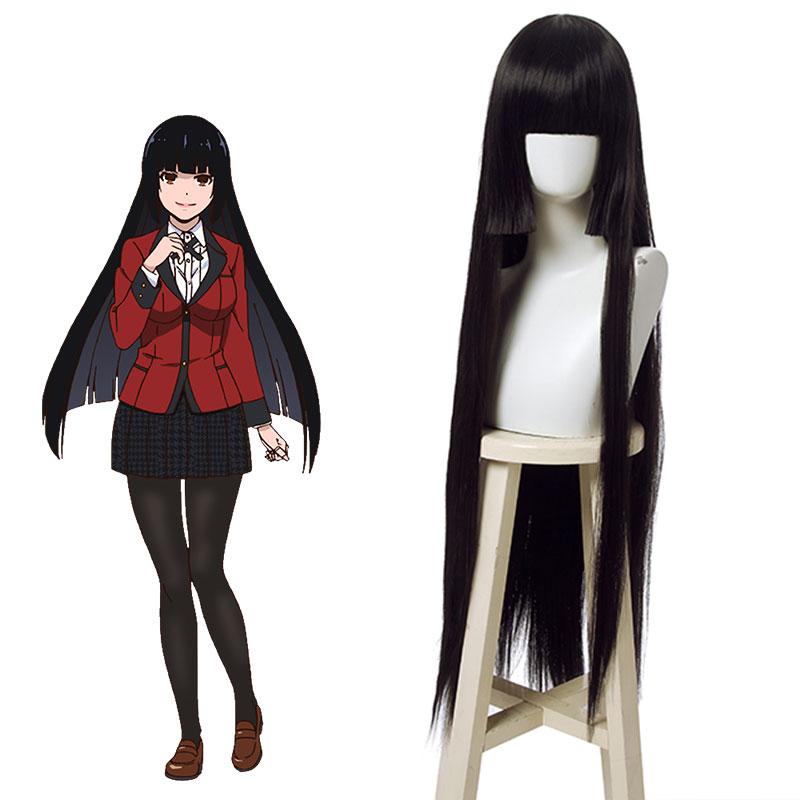 Kakegurui Yumeko Jabami  Black Long Cosplay Wigs