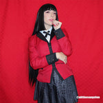 Kakegurui Yumeko Jabami  Black Long Cosplay Wigs
