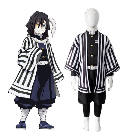 Kid Demon Slayer Iguro Obanai Uniform Cosplay Costume