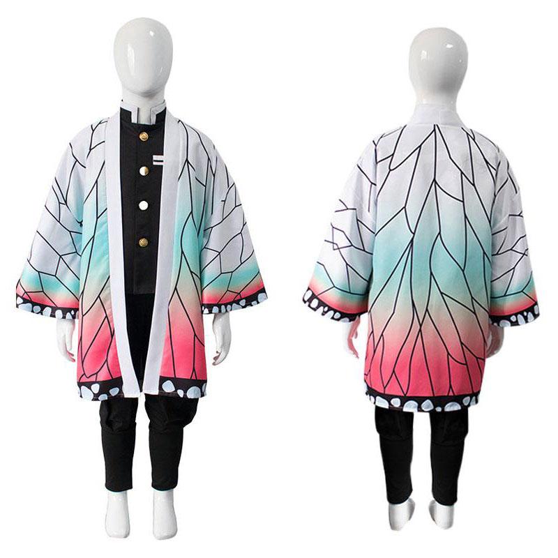 Kid Demon Slayer Kochou Shinobu kimono  Halloween Cosplay Costume