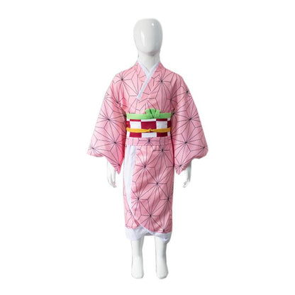 Kid Demon Slayer Nezuko Kamado kimono Cosplay Costume