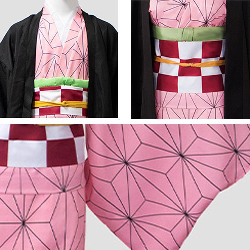 Kid Demon Slayer Nezuko Kamado kimono Cosplay Costume