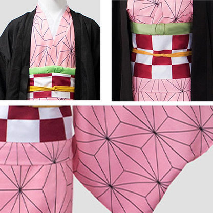 Kid Demon Slayer Nezuko Kamado kimono Cosplay Costume