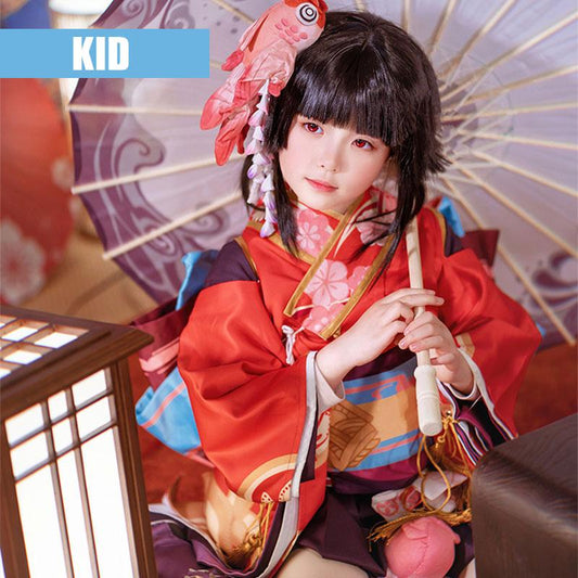 Kid Onmyoji Kagura Kimono Halloween Cosplay Costume