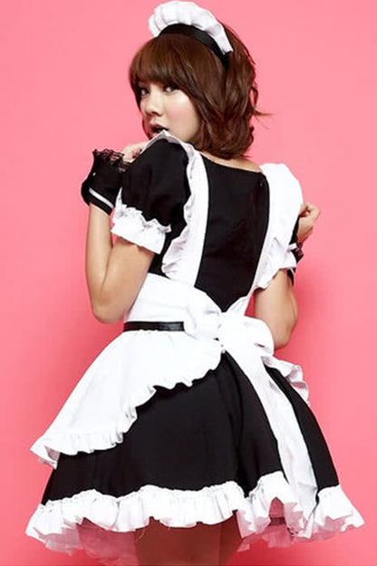 Halloween Costumes For Women Black and White Maid Outfit Cosplay Costumes