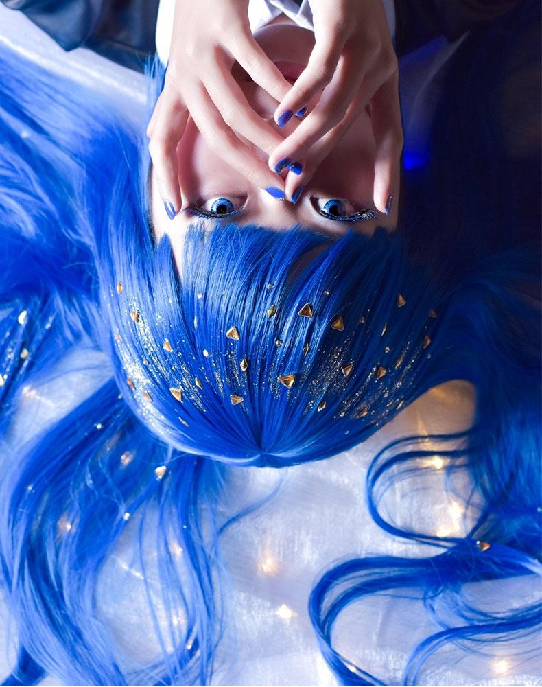 Land of the Lustrous Houseki no Kuni Lapis lazuli Purple Cosplay Wigs