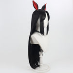 Rolecosplay League of Legends K/DA Ahri black cosplay wig - wig with ears - side view
