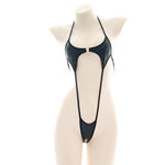 Leather Bikini Strappy Halterneck Underwear Cosplay Costume