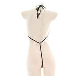 Leather Bikini Strappy Halterneck Underwear Cosplay Costume
