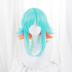 LOL KDA Neeko Cosplay Wigs Bule Mixed Organe Wigs