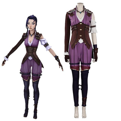 Anime LOL Arcane Caitlyn Cosplay Costume 