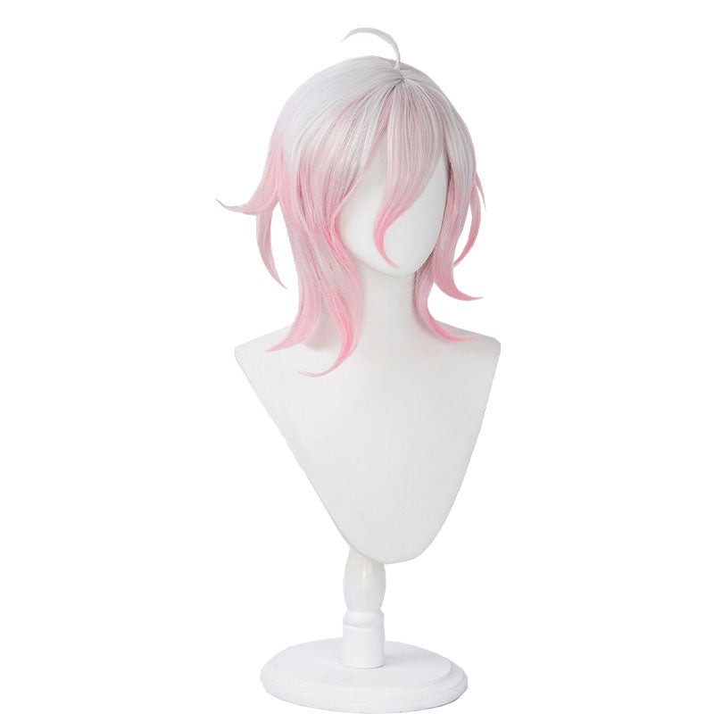 League Of Legends LOL Briar  Short White Gradient Pink Cosplay Wig