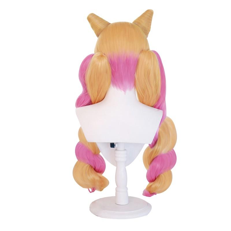 LOL Cafe Cutie Gwen Blonde Mixed Pink Ponytail Cosplay Wigs