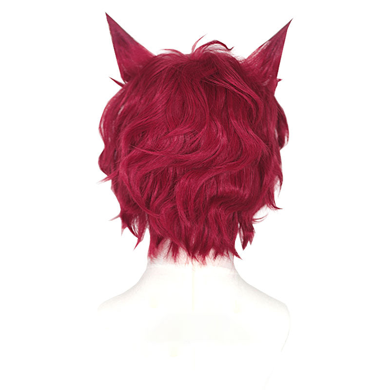 League Of Legends LOL Heartsteel Sett Wine Red Curly Cosplay Wigs