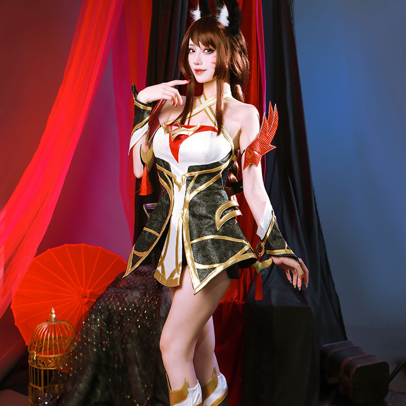 LOL Immortalized Legend Ahri Cosplay Costume