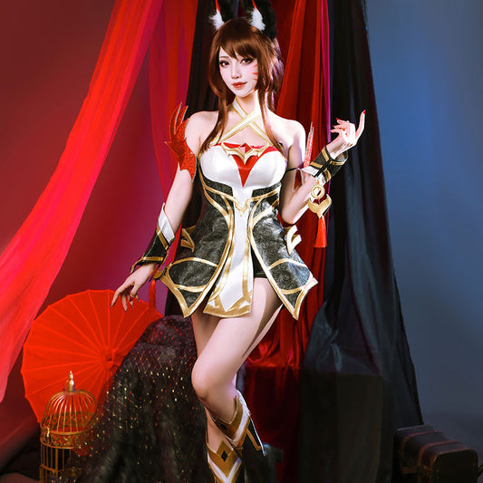 LOL Immortalized Legend Ahri Cosplay Costume