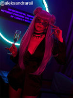 LOL KDA BADDEST Evelynn Purple Long Cosplay Wigs