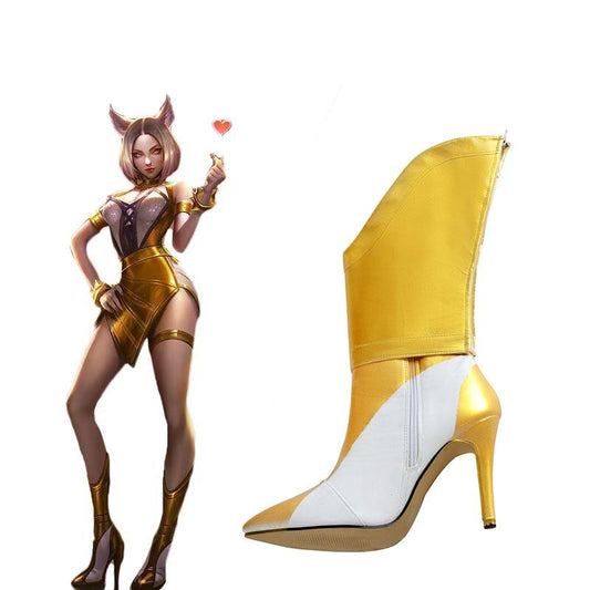 LOL KDA Nine-Tailed Fox Ahri Prestige Cosplay Shoes 