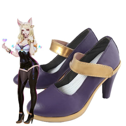 LOL KDA Skin Nine-Tailed Fox Ahri Cosplay Shoes