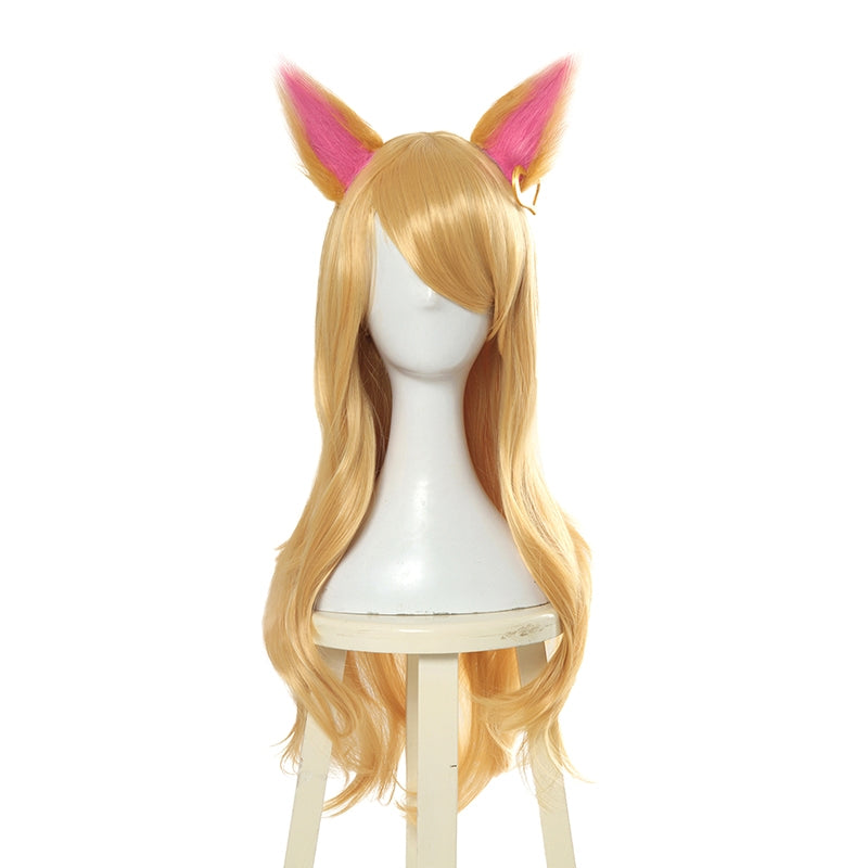 LOL KDA Skin Nine-Tailed Fox Ahri Long Cosplay Wigs