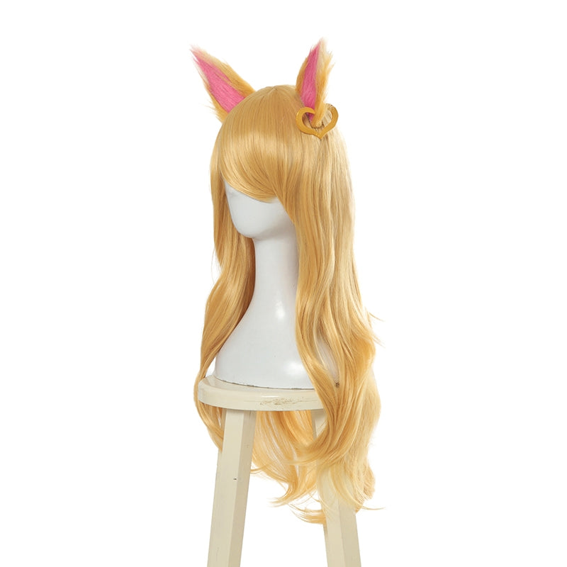 LOL KDA Skin Nine-Tailed Fox Ahri Long Cosplay Wigs