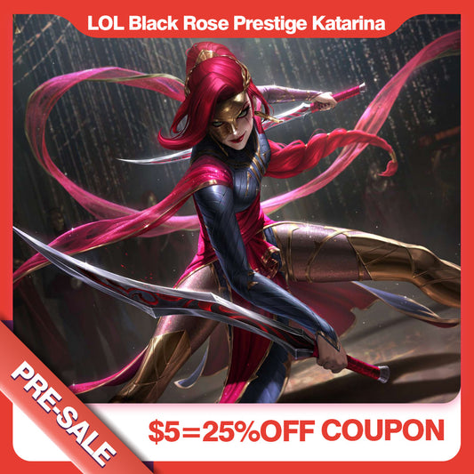 LOL League Of Legends Black Rose Prestige Katarina Cosplay Costume Pre-sale