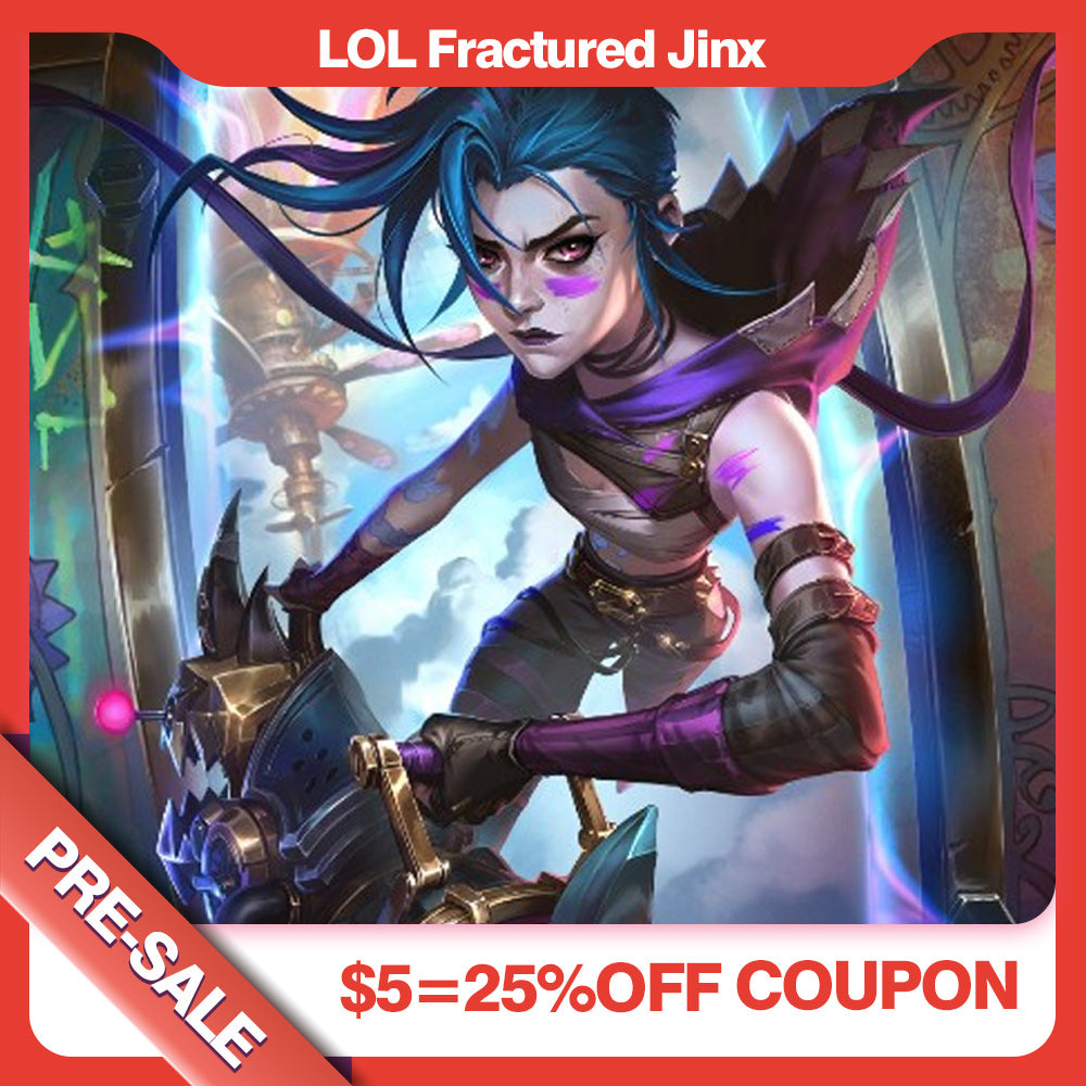LOL League Of Legends Fractured Jinx Cosplay Costume