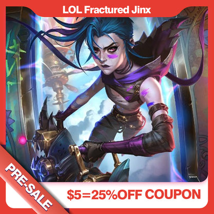 LOL League Of Legends Fractured Jinx Cosplay Costume