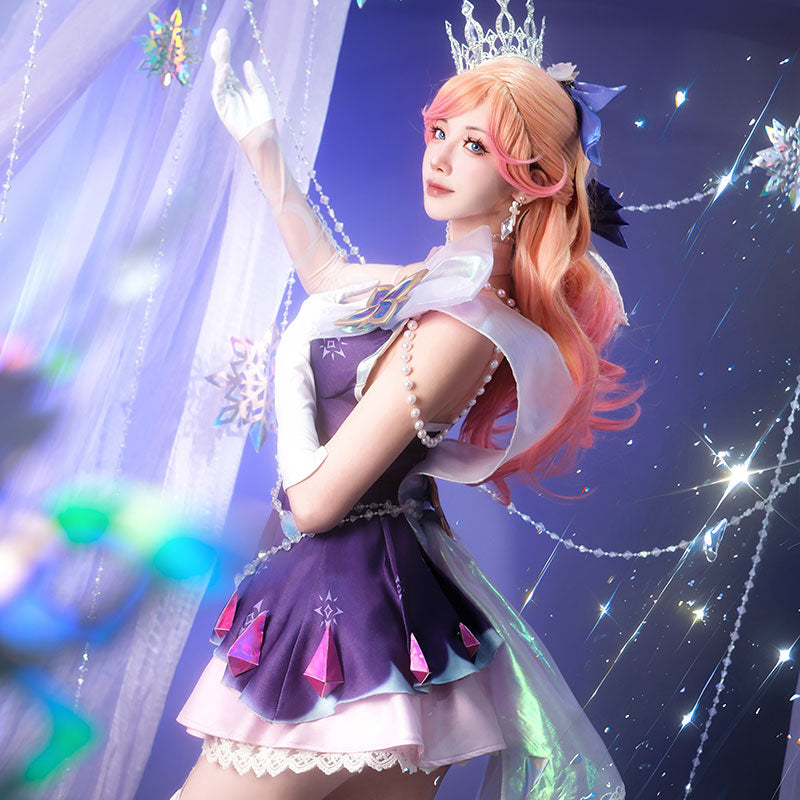 LOL League of Legends Prestige Crystal Rose Lux Cosplay Costume