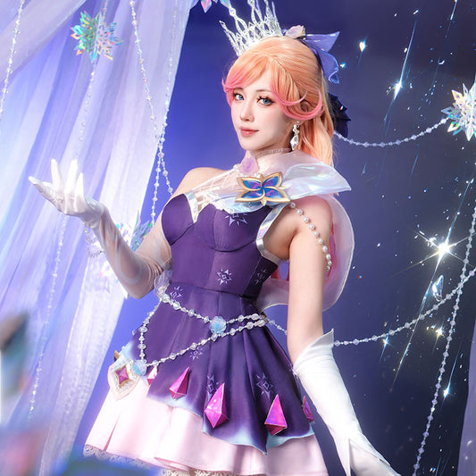 LOL League of Legends Prestige Crystal Rose Lux Cosplay Costume