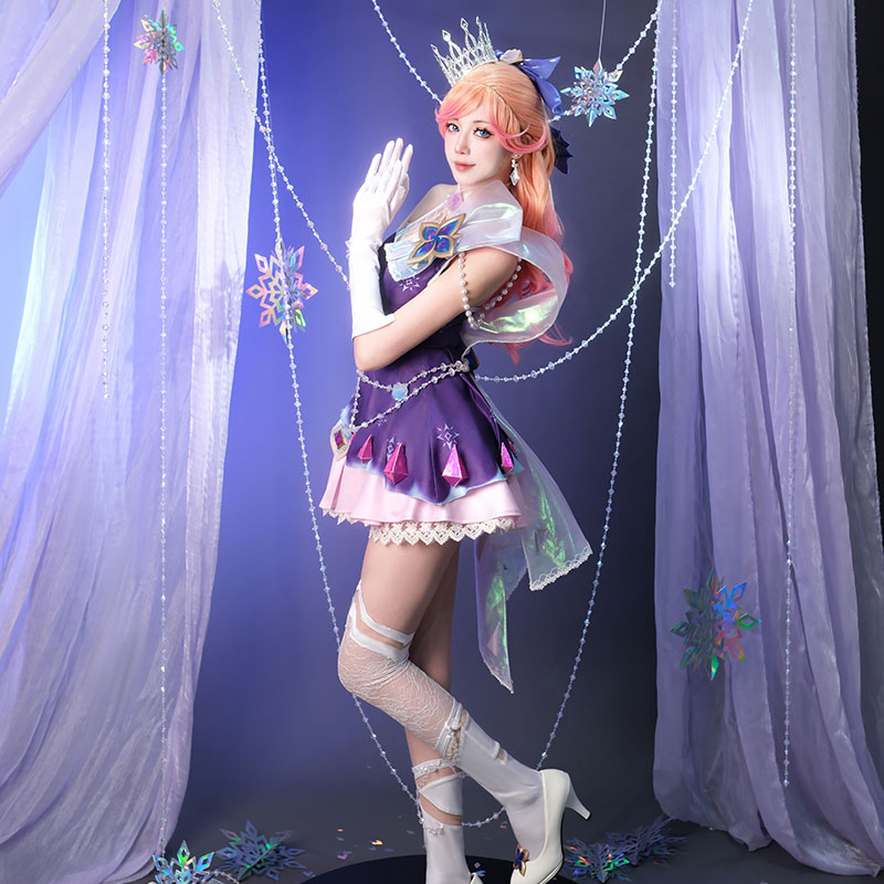 LOL League of Legends Prestige Crystal Rose Lux Cosplay Costume