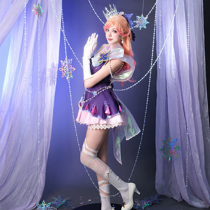LOL League of Legends Prestige Crystal Rose Lux Cosplay Costume