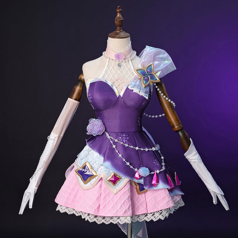 LOL League of Legends Prestige Crystal Rose Lux Cosplay Costume