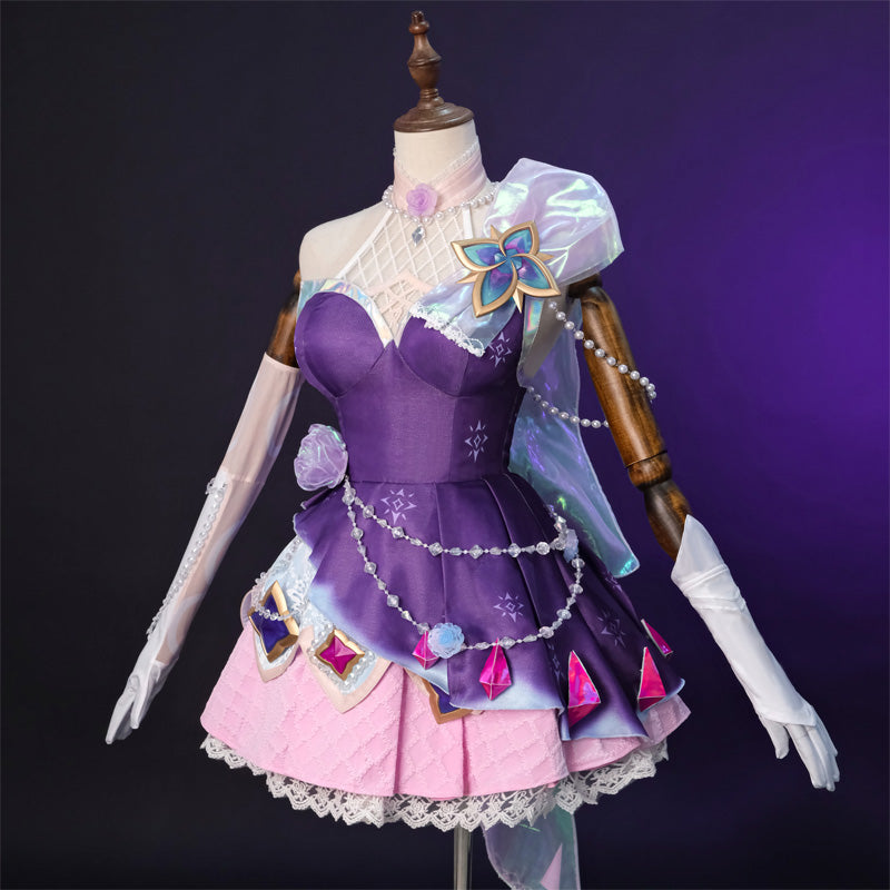 LOL League of Legends Prestige Crystal Rose Lux Cosplay Costume