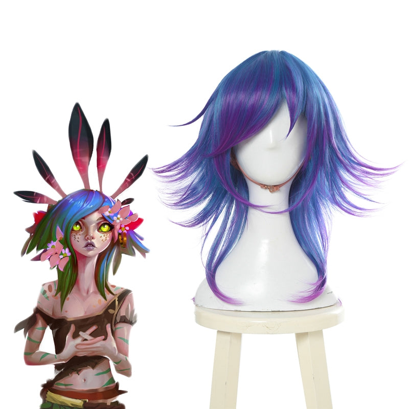 LOL Neeko Mixed Color Cosplay Wigs 