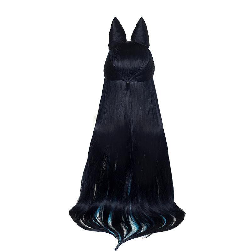 LOL Star Guardian Syndra Black Mixed Blue Cosplay Wigs Halloween wig