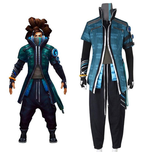 LOL True Damage Yasuo Male Cosplay Costume  Full Sets 