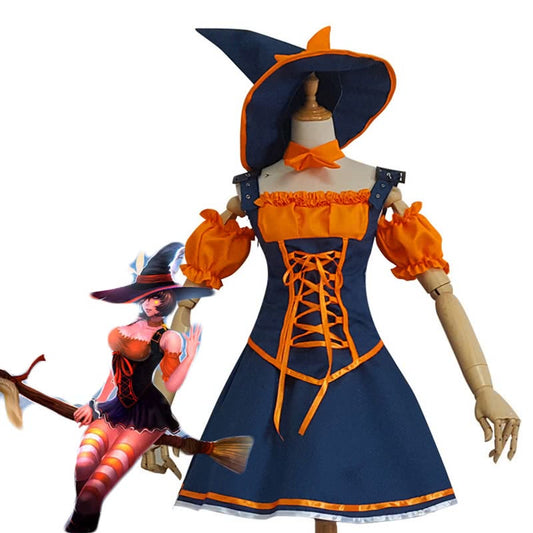 LOL Wild Huntress Nidale Halloween Witch Cosplay Costume