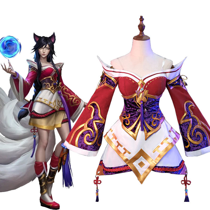 LOL Wild Rift The Nine-Tailed Fox Ahri Cosplay Costume