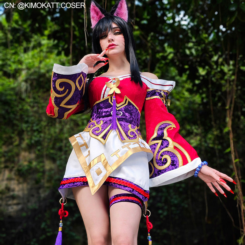 LOL Wild Rift The Nine-Tailed Fox Ahri Cosplay Costume