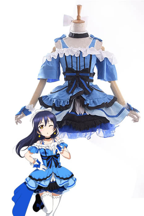 Love Live! Kira-Kira Sensation Umi Sonoda Anime Cosplay Costumes Stage Dresses