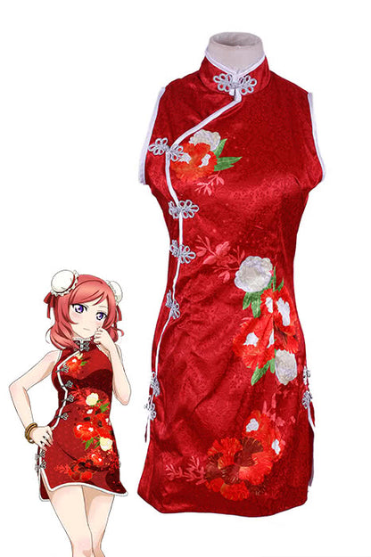 Love Live! Maki Nishikino Chinese Cheongsam Cosplay Costumes