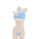 Love Hollow Striped Bikini Cosplay Costume