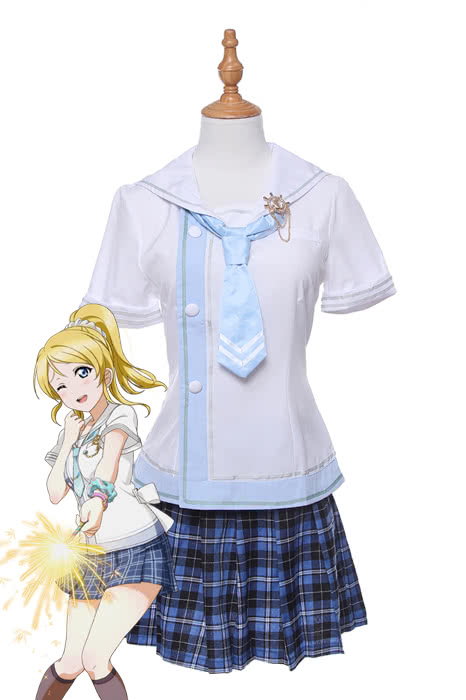Love Live!! Ayase Eli Daily Sailor Uniform Dresses Skirts Cosplay Costumes