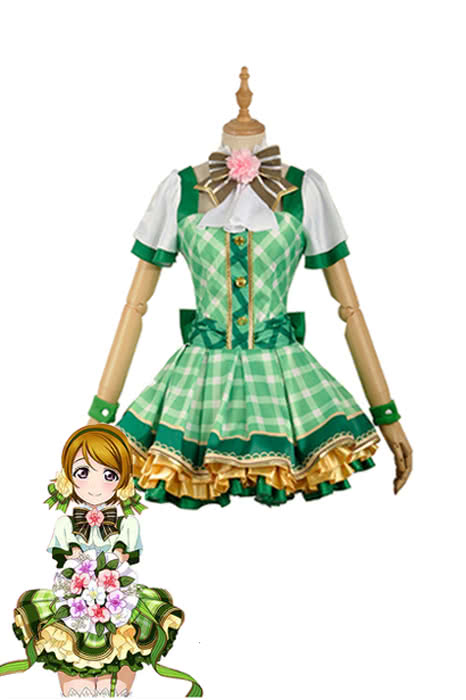 Love Live Bouquet Awaken Koizumi Hanayo Green Dress Anime Cosplay Costumes 