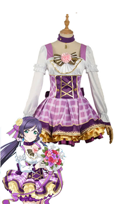 Love Live Bouquet AwakenTojo Nozomi Purple Dress Anime Cosplay Costumes