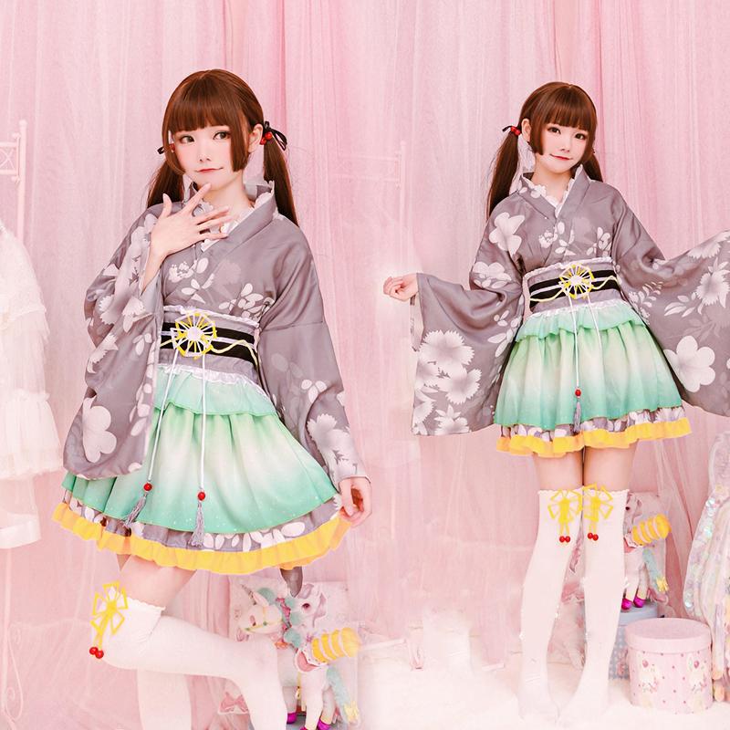 Love Live Kotori Minami  Kimono Anime Cosplay Costumes